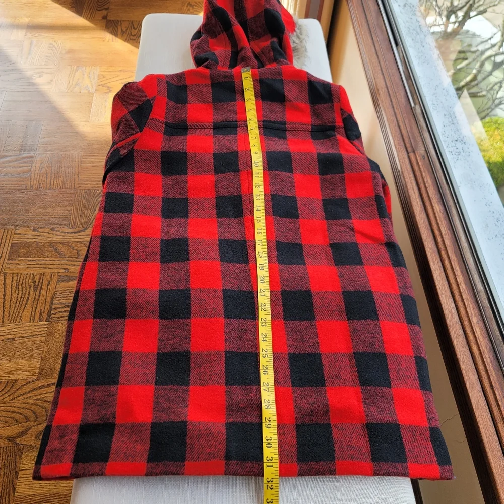 NEW J.Crew sz 12 Vail Parka Buffalo Plaid Wool Pea Coat Hood Classic NWT - Picture 5 of 14